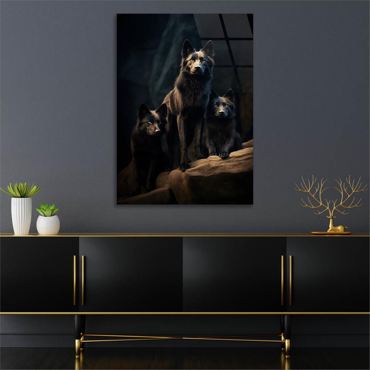 Dikey Doğa Temalı Cam Tablo 433