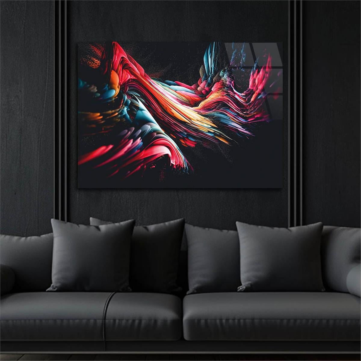 Horizontal Art-Themed Tempered Glass Wall Art 358