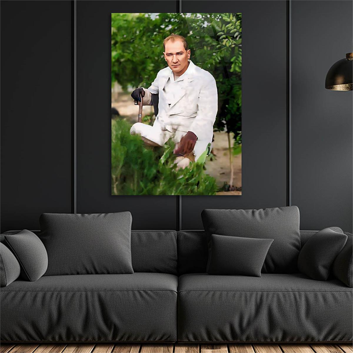 Dikey VatanTemalı Cam Tablo 146