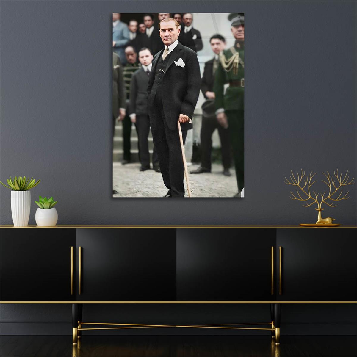 Dikey VatanTemalı Cam Tablo 218