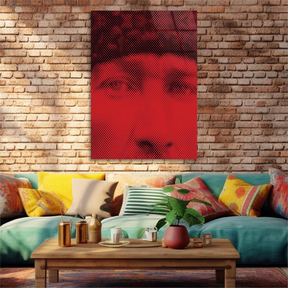 Dikey VatanTemalı Cam Tablo 167