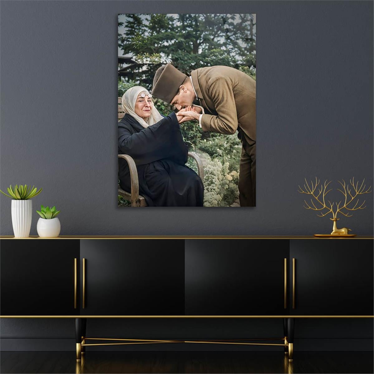 Dikey VatanTemalı Cam Tablo 227