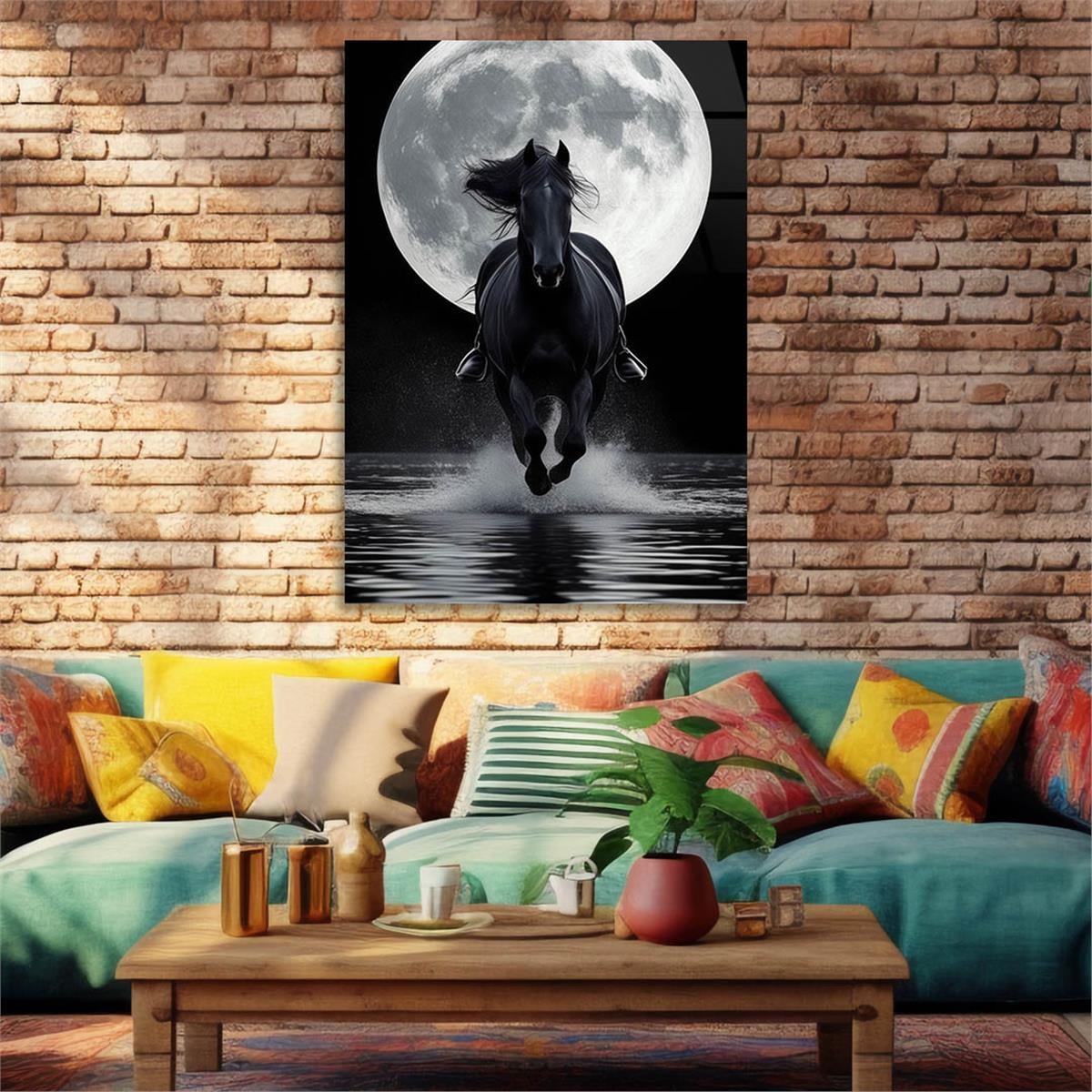 Dikey Doğa Temalı Cam Tablo 381