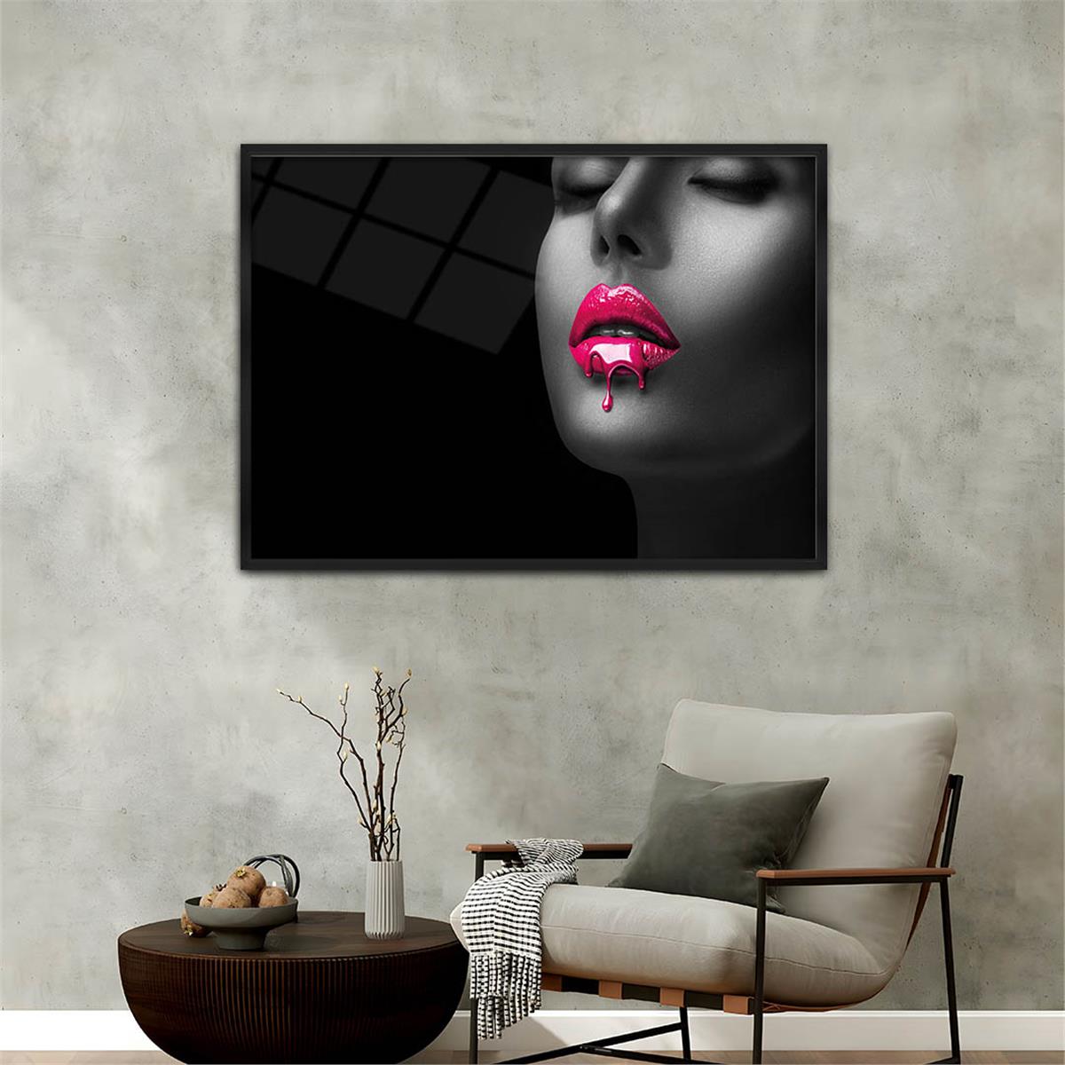 Aluminum-Framed Art-Themed Tempered Glass Wall Art 145