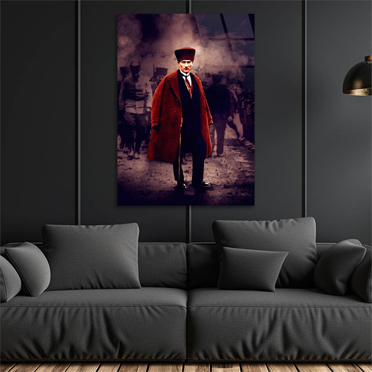 Dikey Vatan Temalı Cam Tablo 296