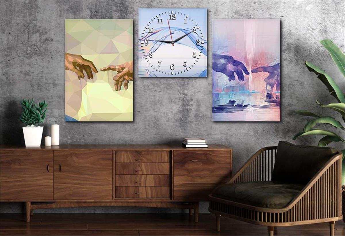 Ensemble de Tableaux et d’orloge 2 pièces sur le thème de l’art