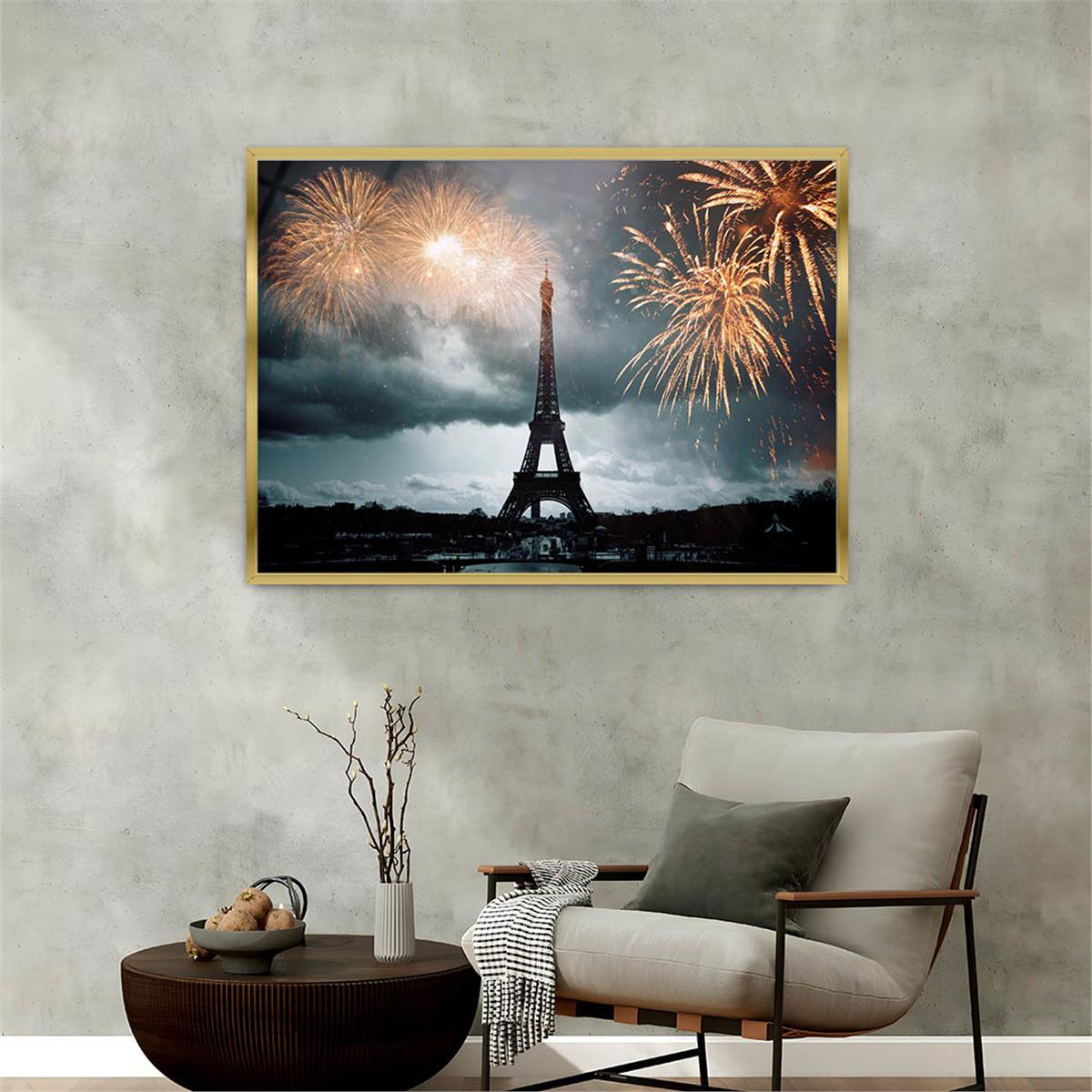 Aluminum-Framed Natured-Themed Tempered Glass Wall Art 140