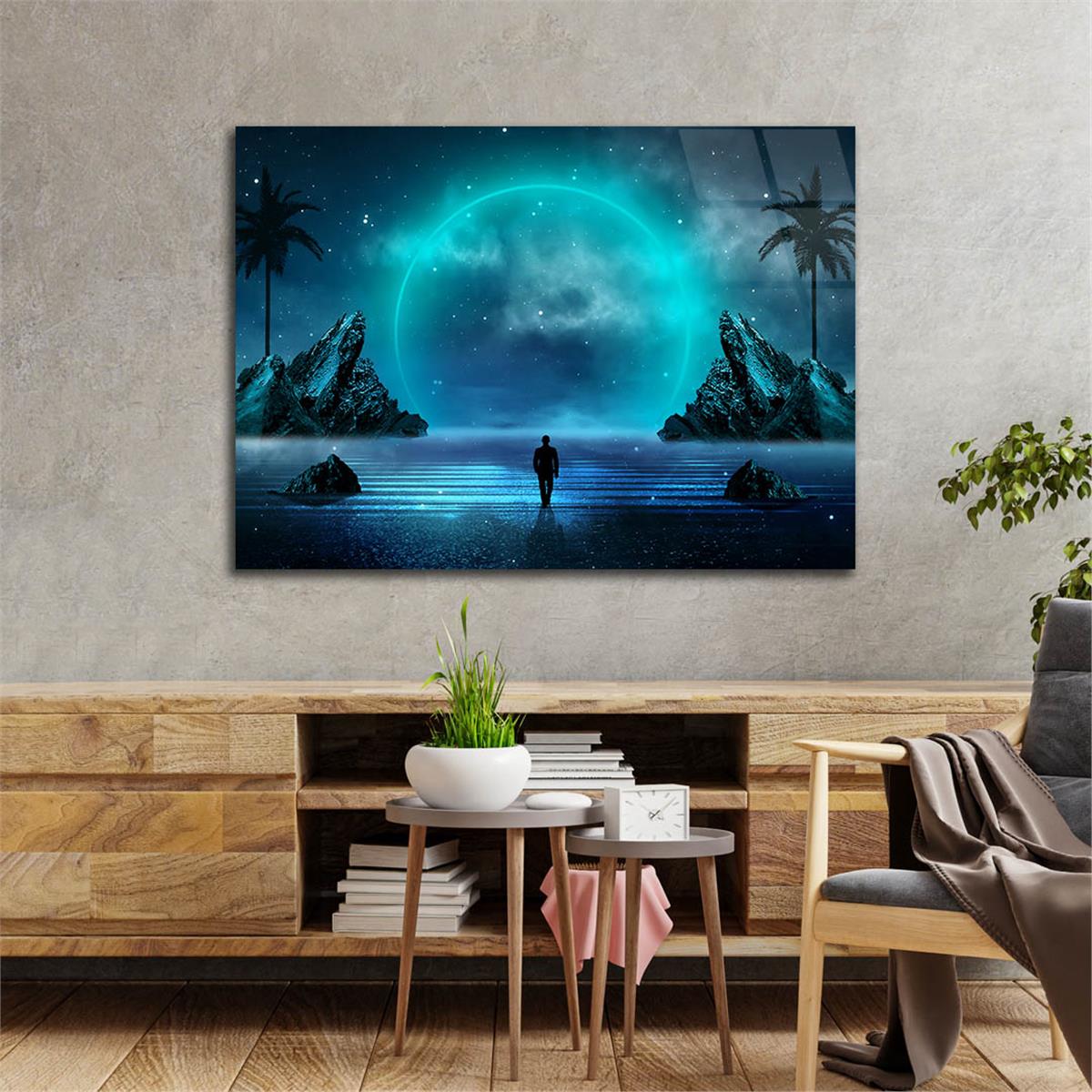 Horizontal Art-Themed Tempered Glass Wall Art 486