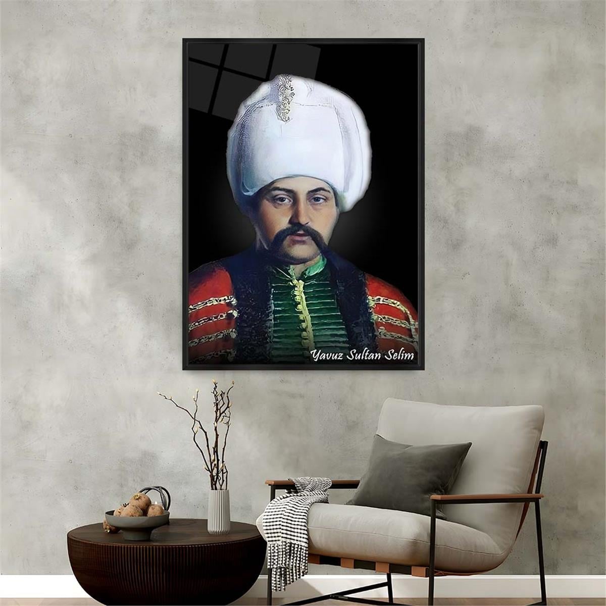 Aluminum-Framed National-Themed Tempered Glass Wall Art 054