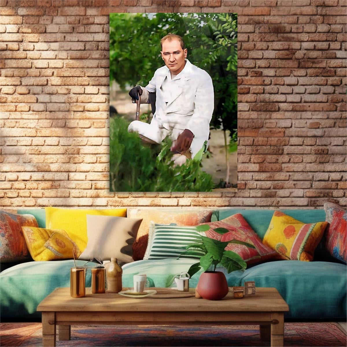 Dikey VatanTemalı Cam Tablo 146