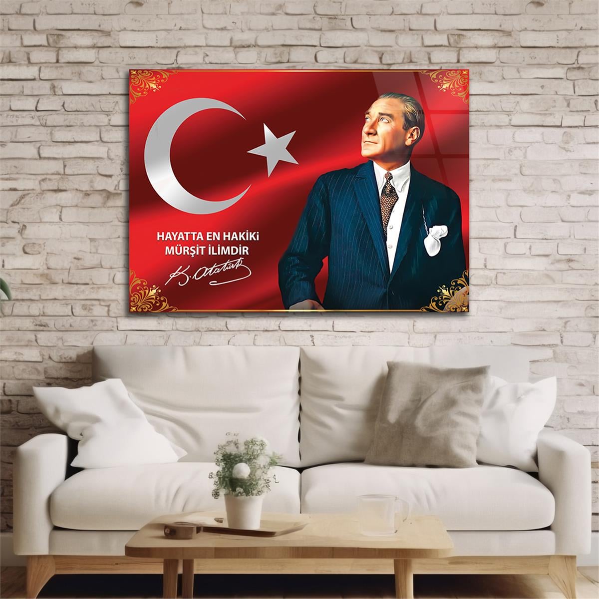 Horizontaal nationaal thema Gehard Glasschilderij 87