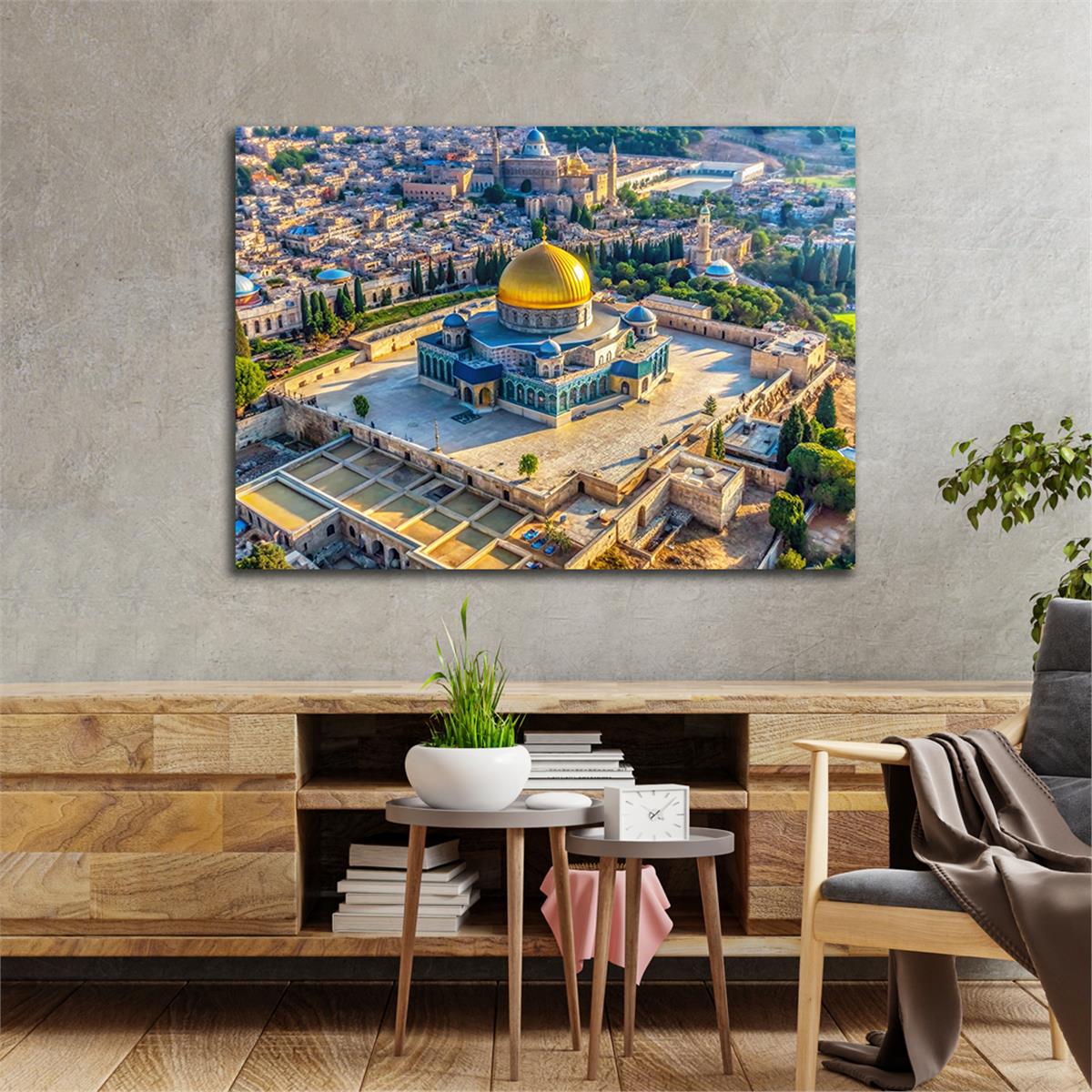 Yatay Dini Temalı Cam Tablo 238