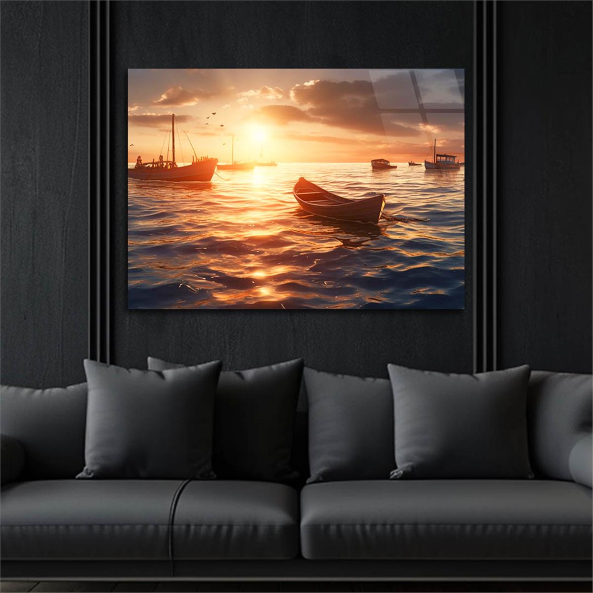 Yatay DoğaTemalı Cam Tablo 399