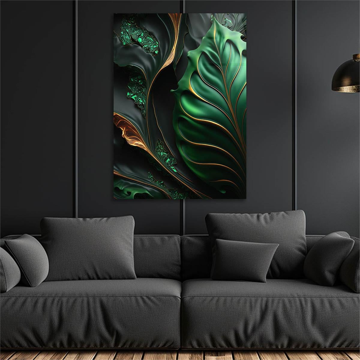 Dikey Sanat Temalı Cam Tablo 436