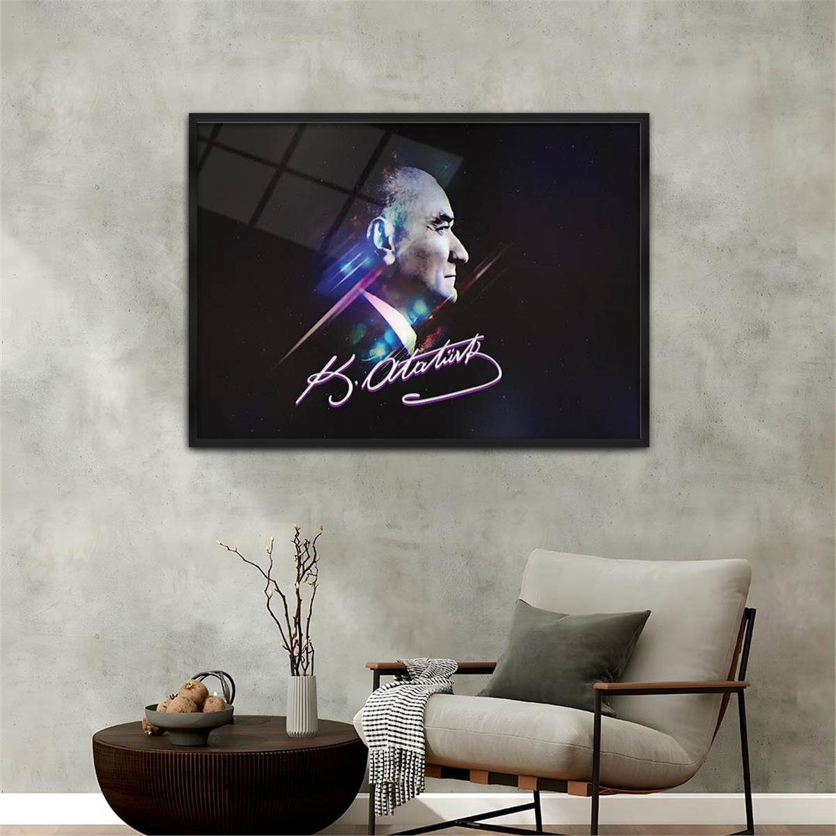 Alüminyum Çerçeveli Vatan Temalı Cam Tablo 074