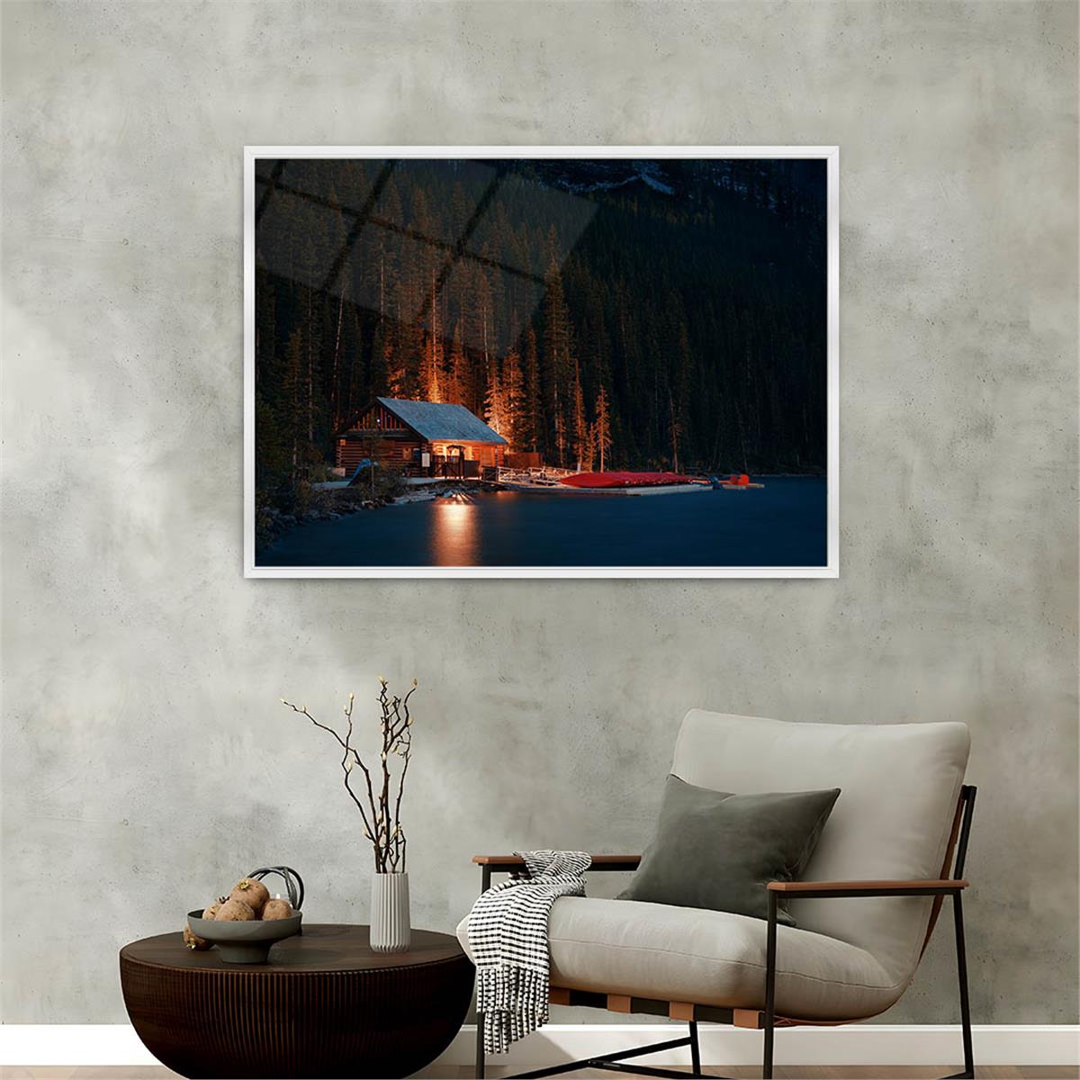 bedrucktes Glas mit Aluminiumrahmen und Natur Themen 