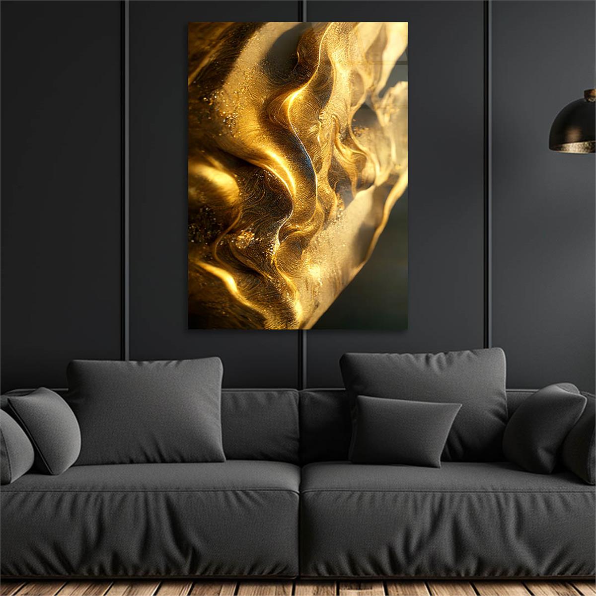 Dikey Sanat Temalı Cam Tablo 562