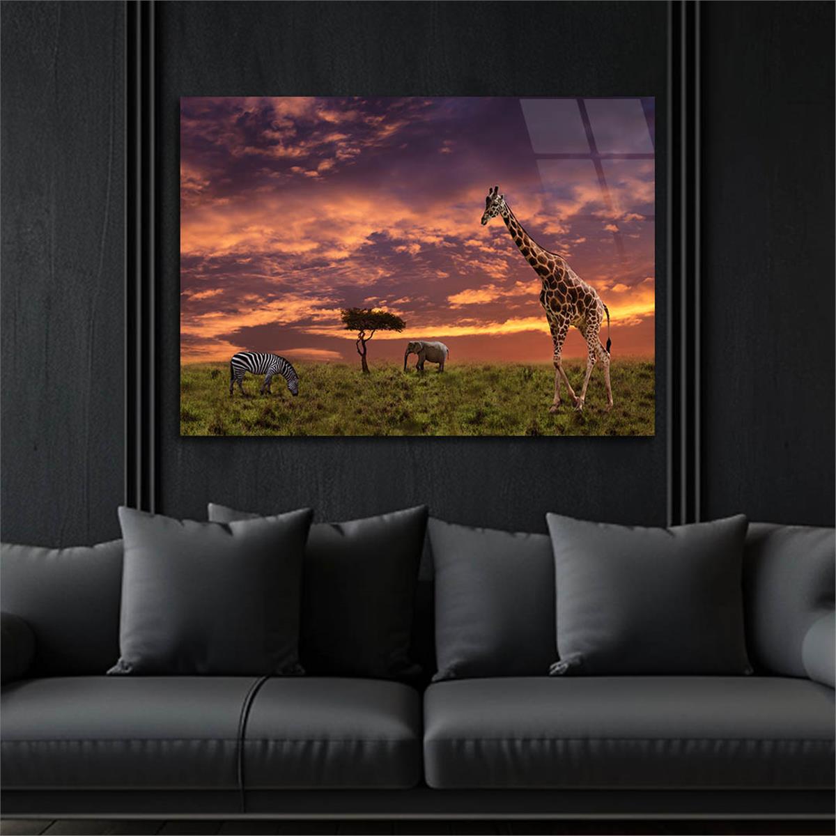 Tempered Glasss Wall Arts Natured-Themed