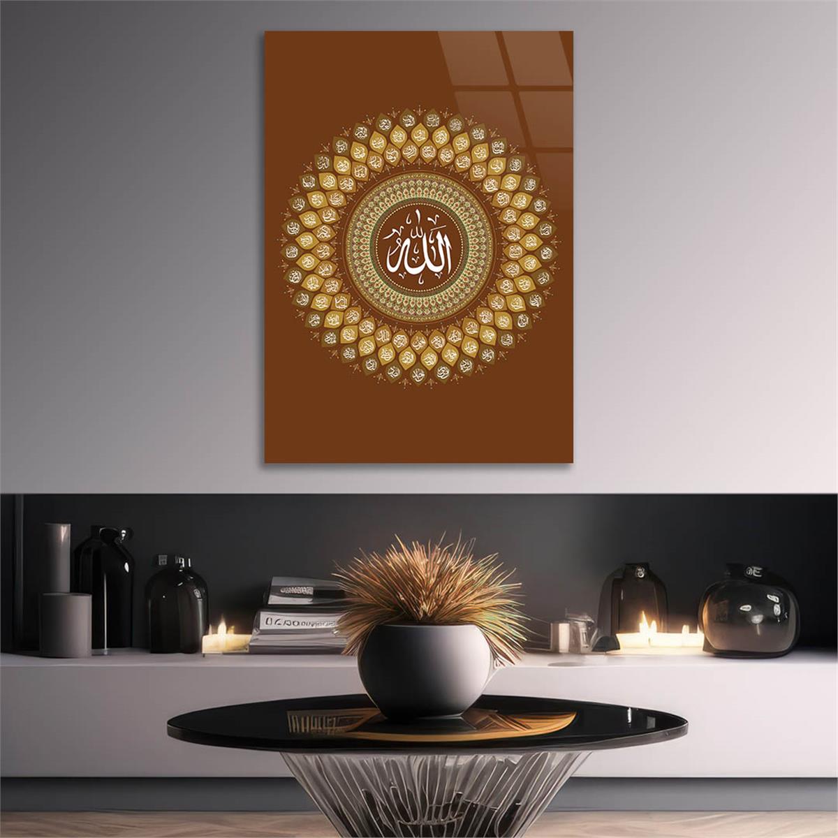 ESMA ÜL HÜSANA  YAZILI CAM TABLO 