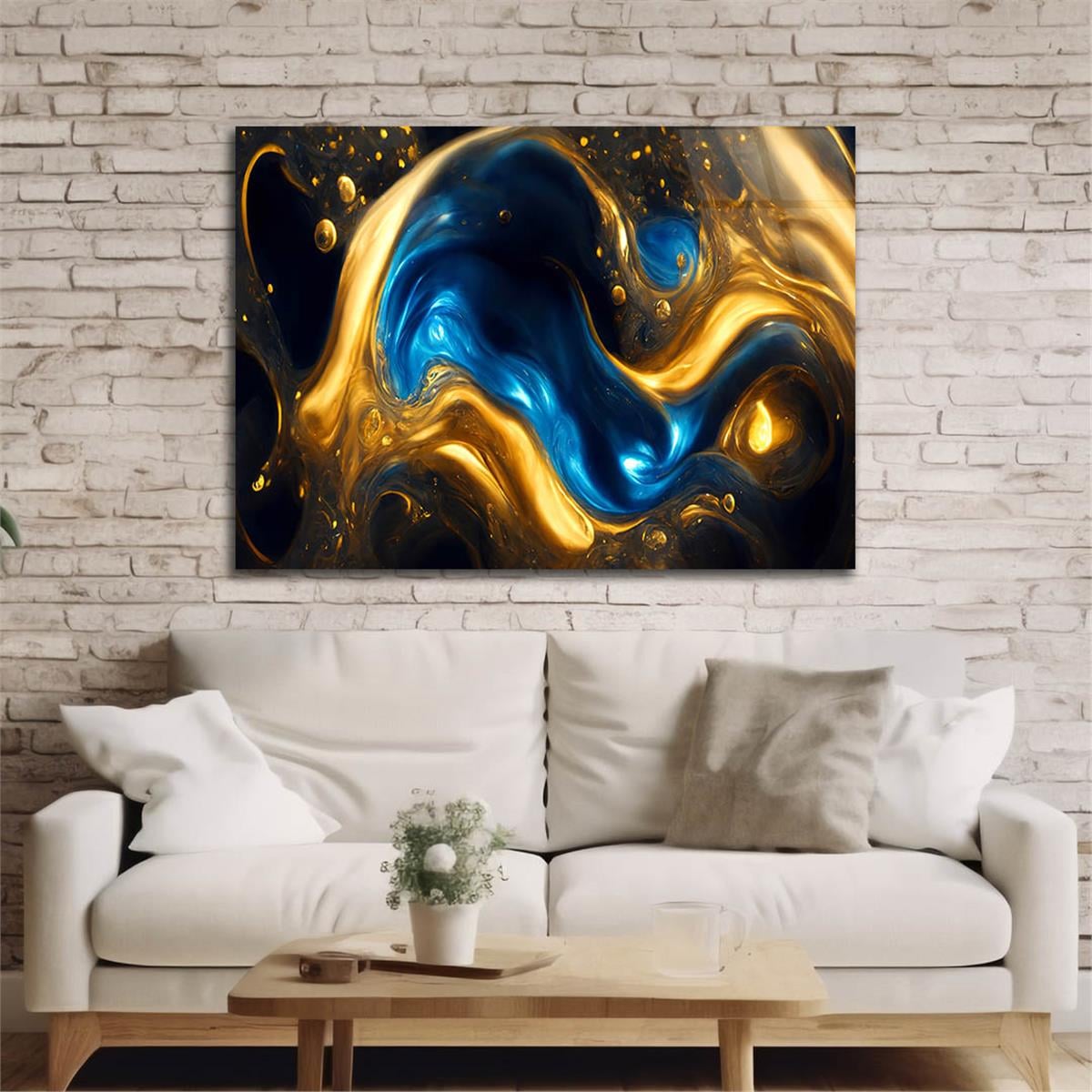 Horizontal Art-Themed Tempered Glass Wall Art 569