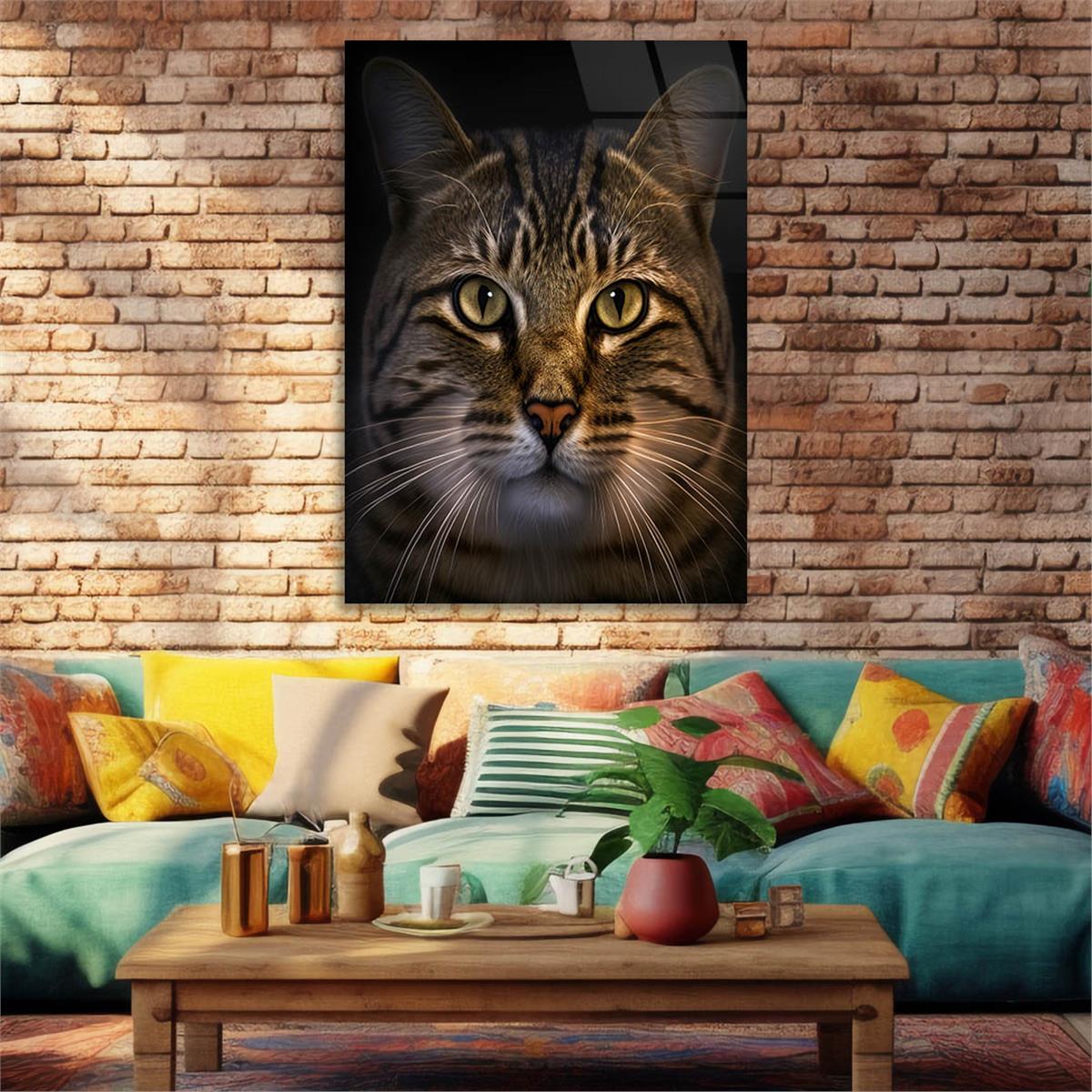 Dikey Doğa Temalı Cam Tablo 277