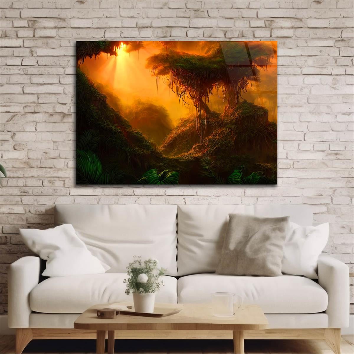 Horizontal Art-Themed Tempered Glass Wall Art 478