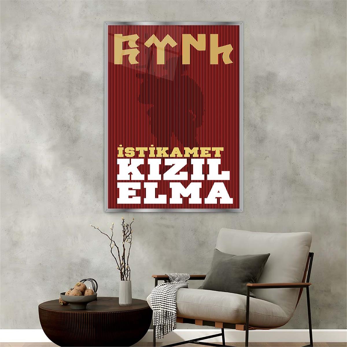 Aluminum-Framed National-Themed Tempered Glass Wall Art 030