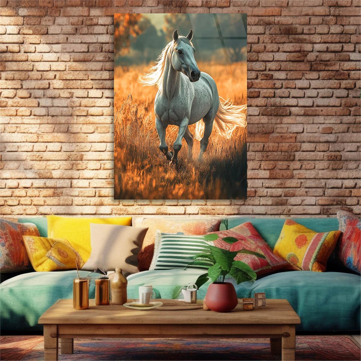 Dikey Doğa Temalı Cam Tablo 389