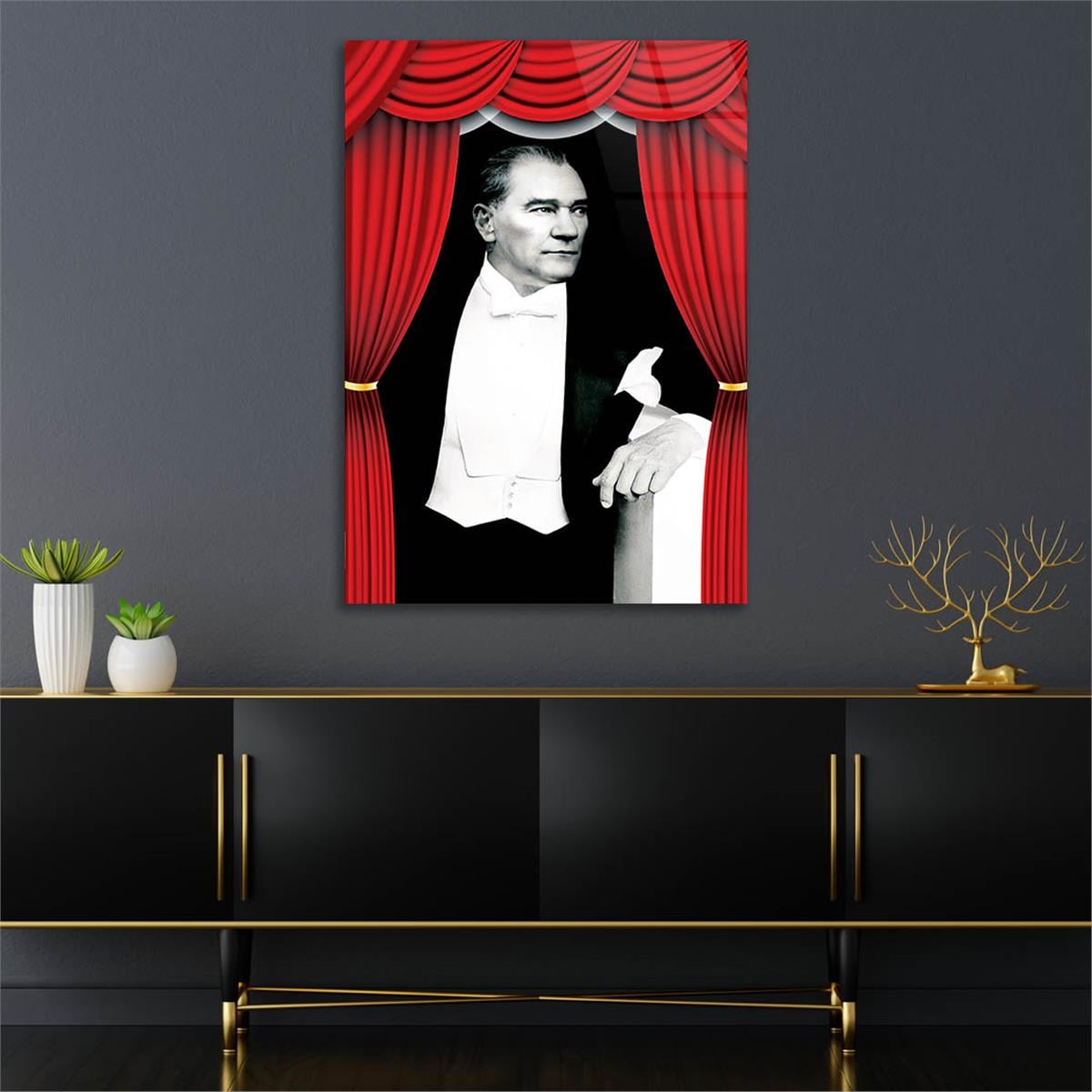 MUSTAFA KEMAL ATATÜRK Tempered Glasss Wall Art