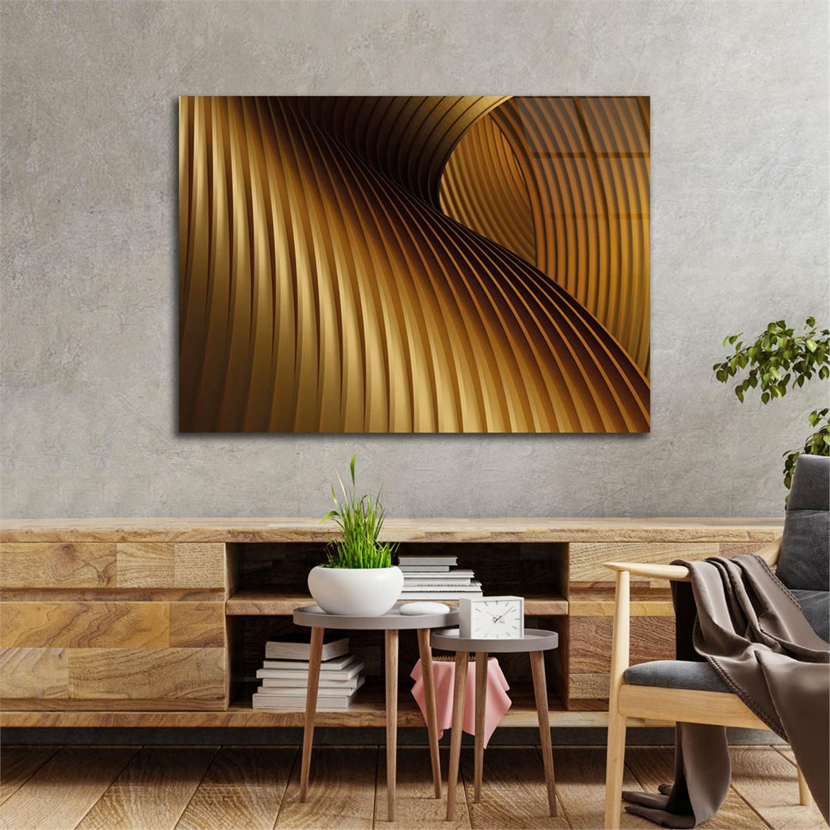Horizontal Art-Themed Tempered Glass Wall Art 305