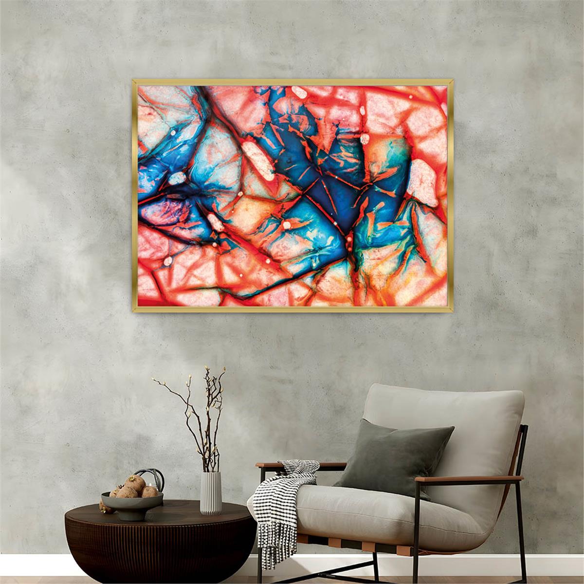 Aluminum-Framed Art-Themed Tempered Glass Wall Art 026