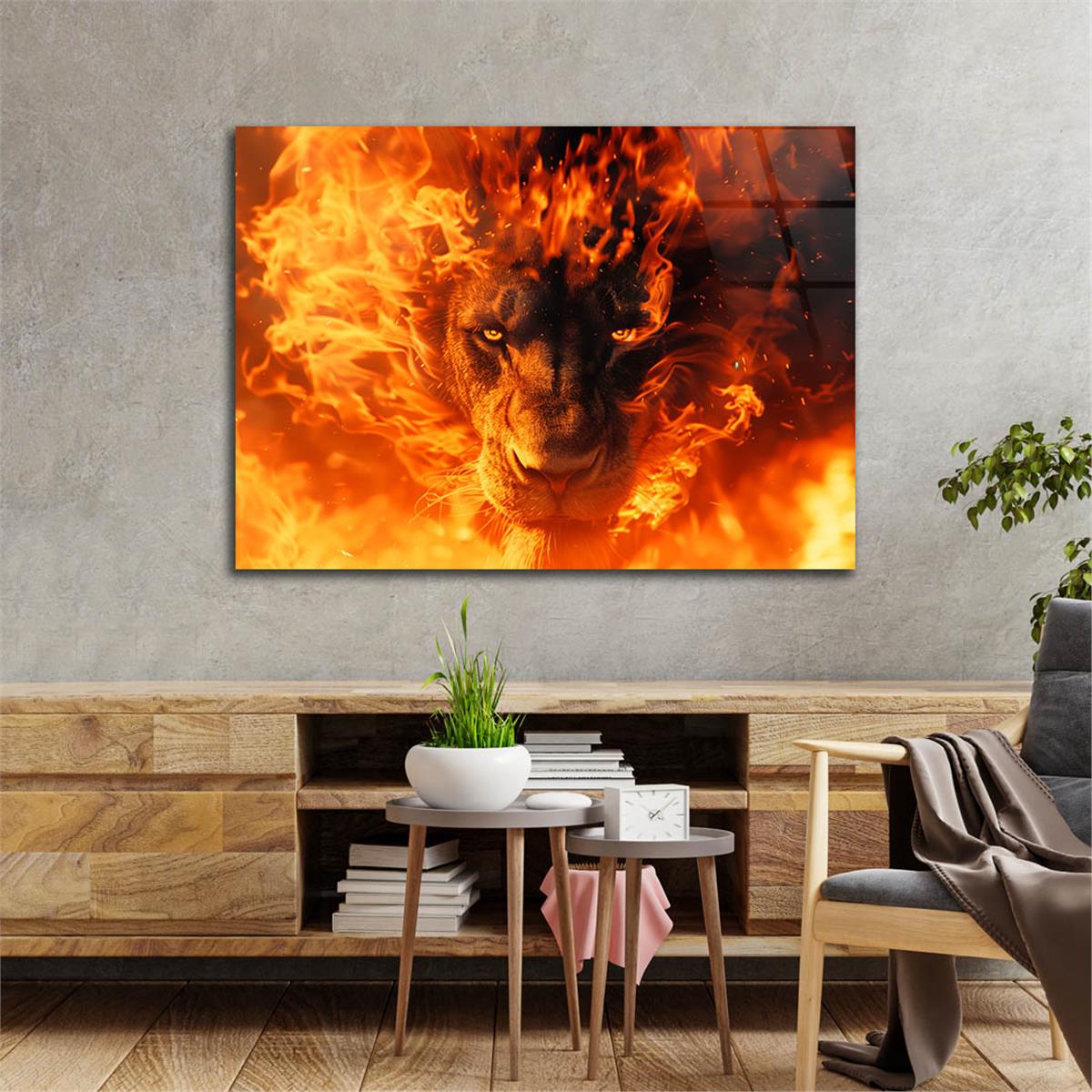 Yatay Doğa Temalı Cam Tablo 456