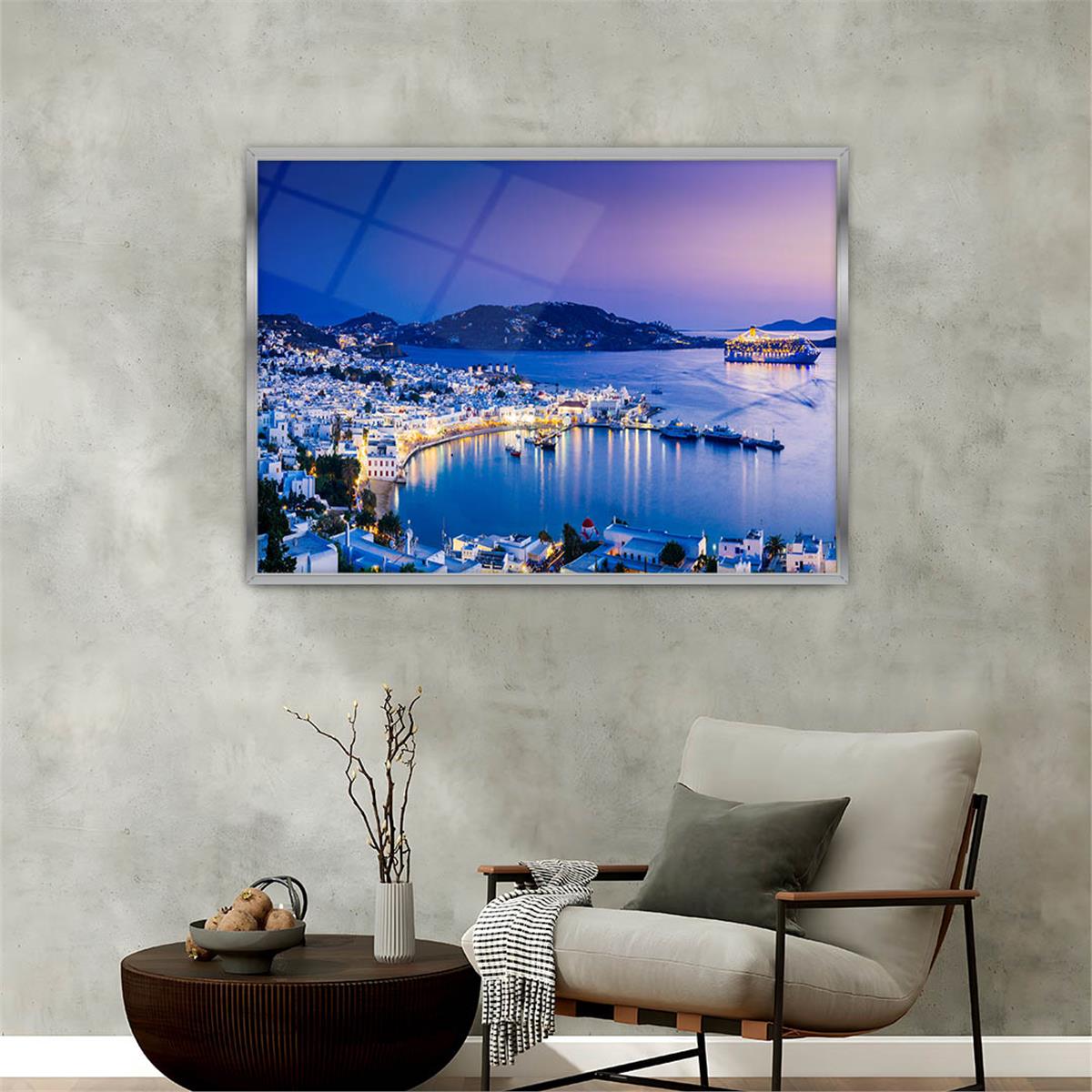 bedrucktes Glas mit Aluminiumrahmen und Natur Themen 