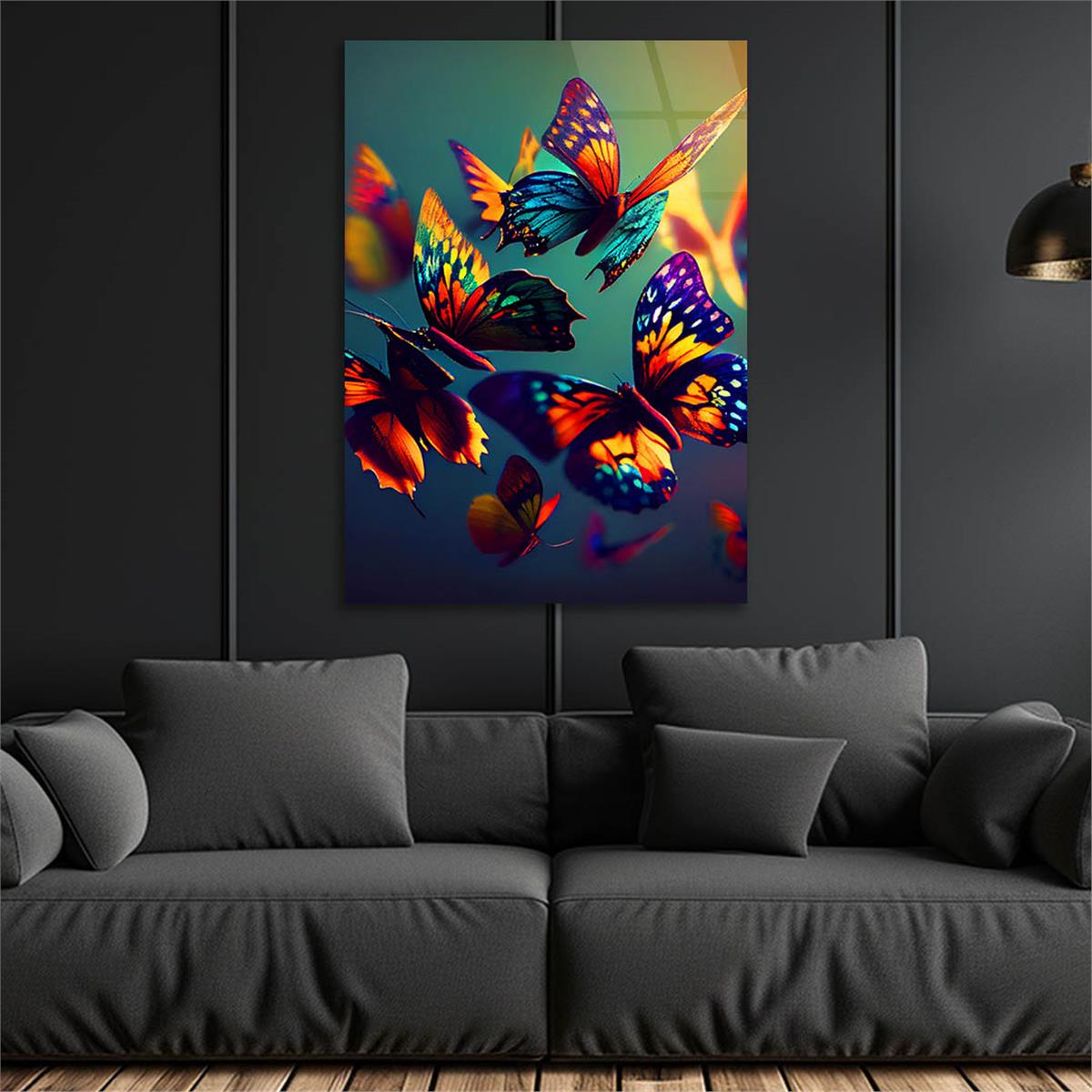 Dikey Sanat Temalı Cam Tablo 368
