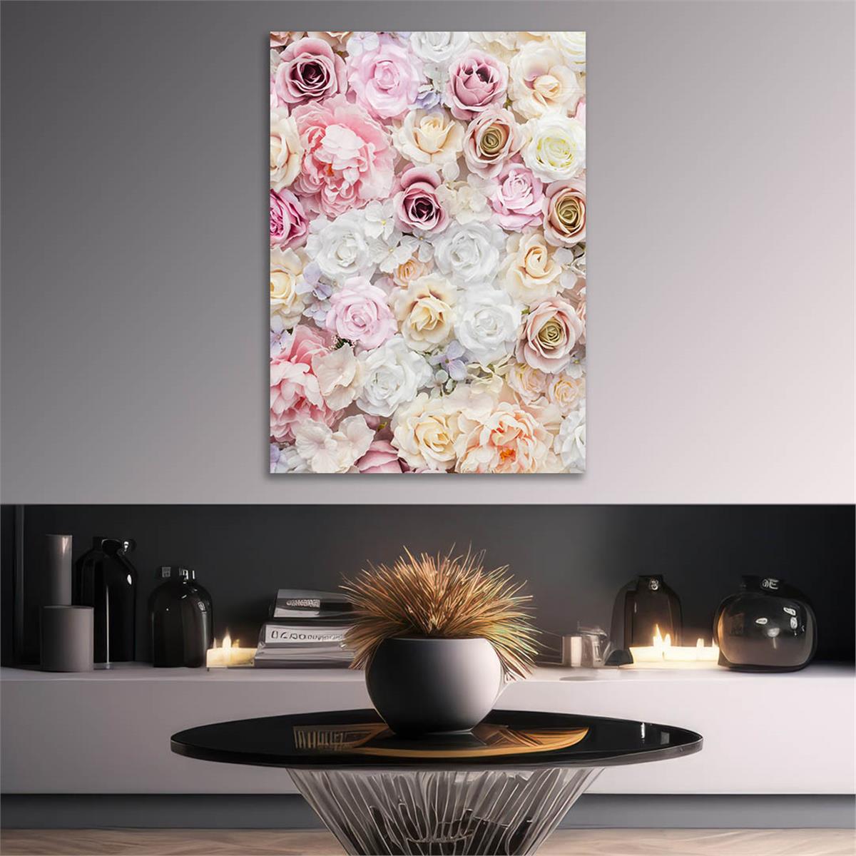 Dikey Sanat Temalı Cam Tablo 412