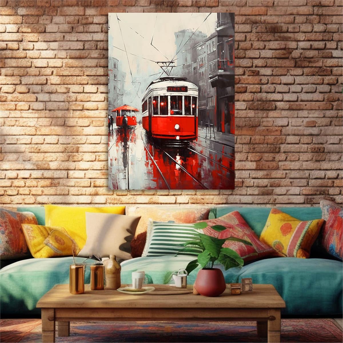 Dikey Sanat Temalı Cam Tablo 533