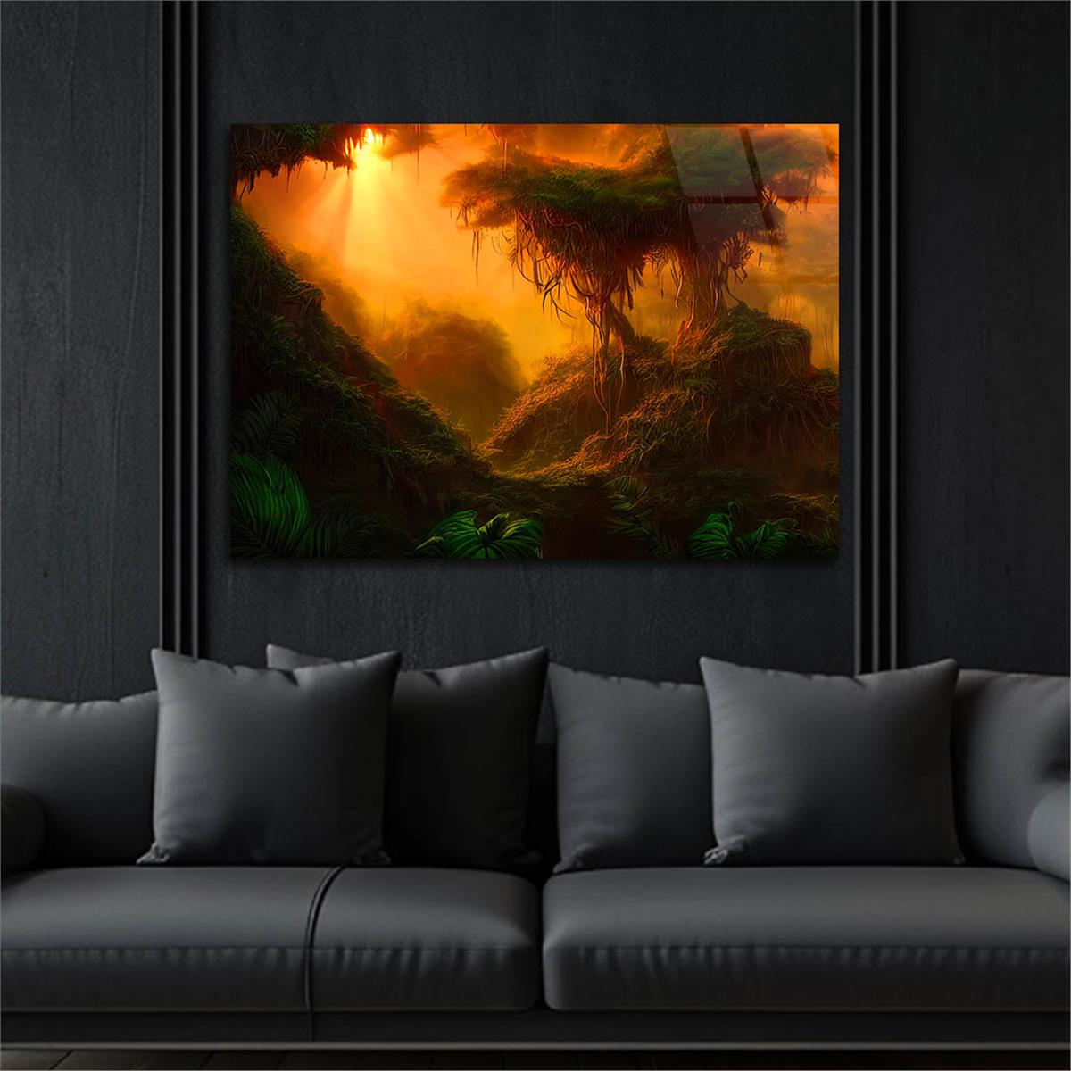 Horizontal Art-Themed Tempered Glass Wall Art 478