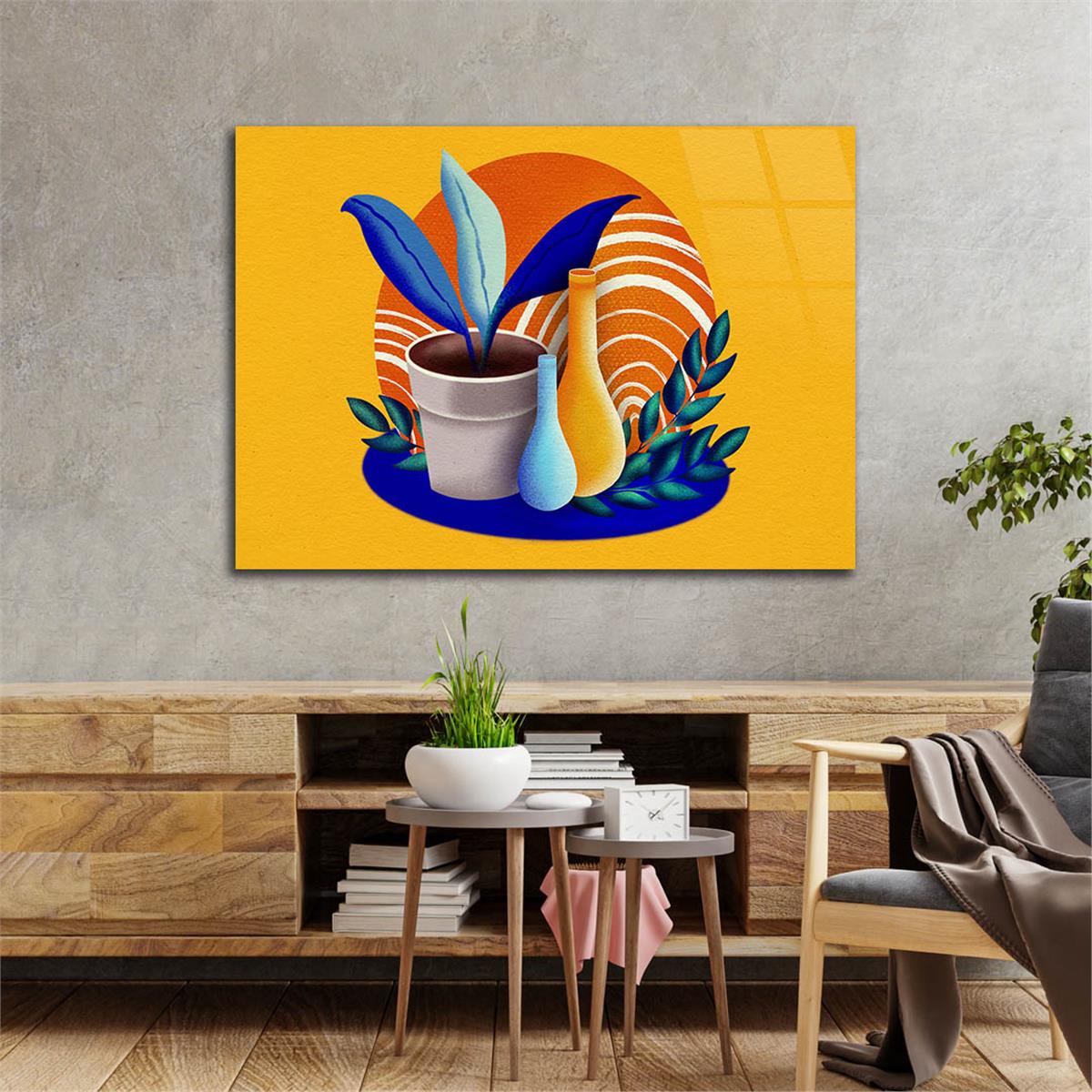 Horizontal Art-Themed Tempered Glass Wall Art 543