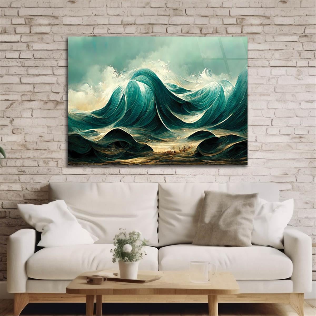 Horizontal Art-Themed Tempered Glass Wall Art 336