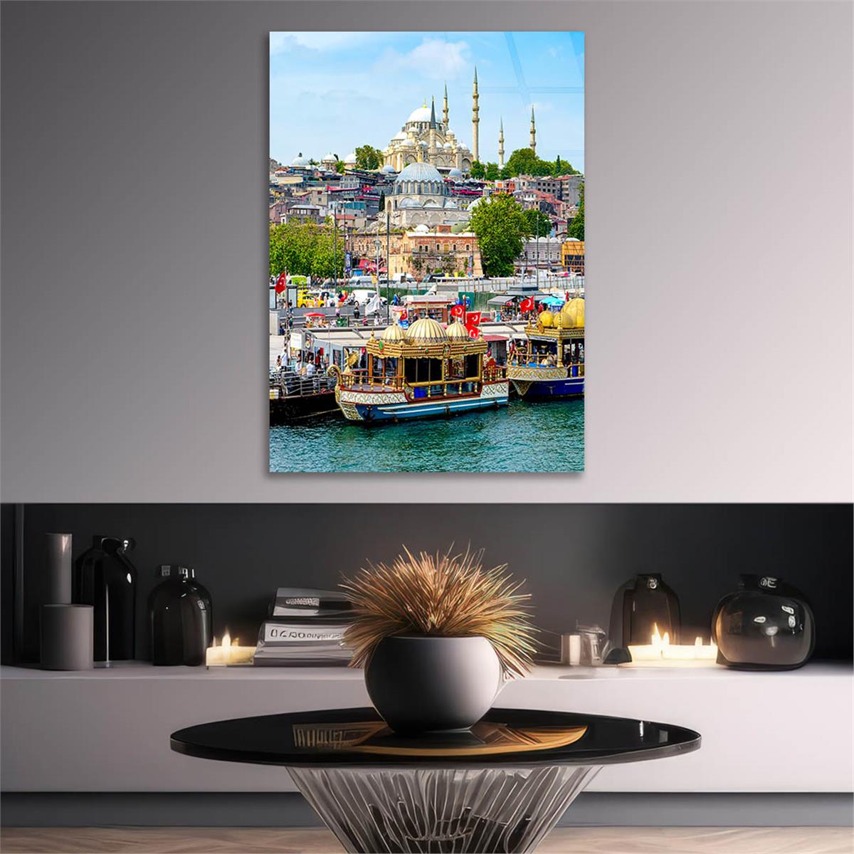 Dikey Dini Temalı Cam Tablo 267