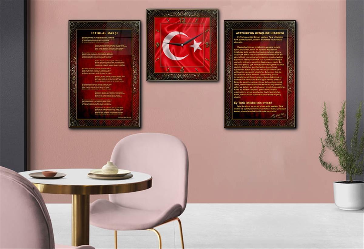 Vatan Temalı Saatli Set 054