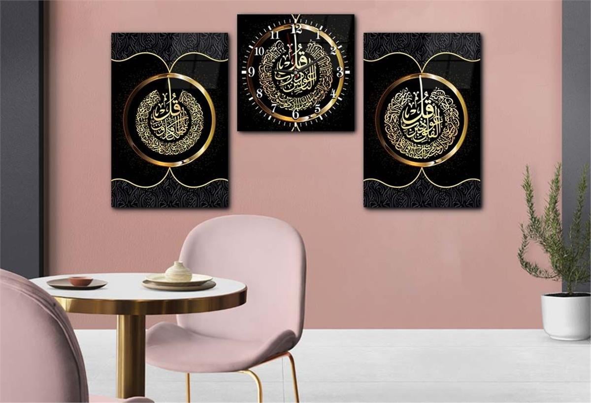 Ensemble de Tableaux et d’horloge 2 pièce sur le thème religieux