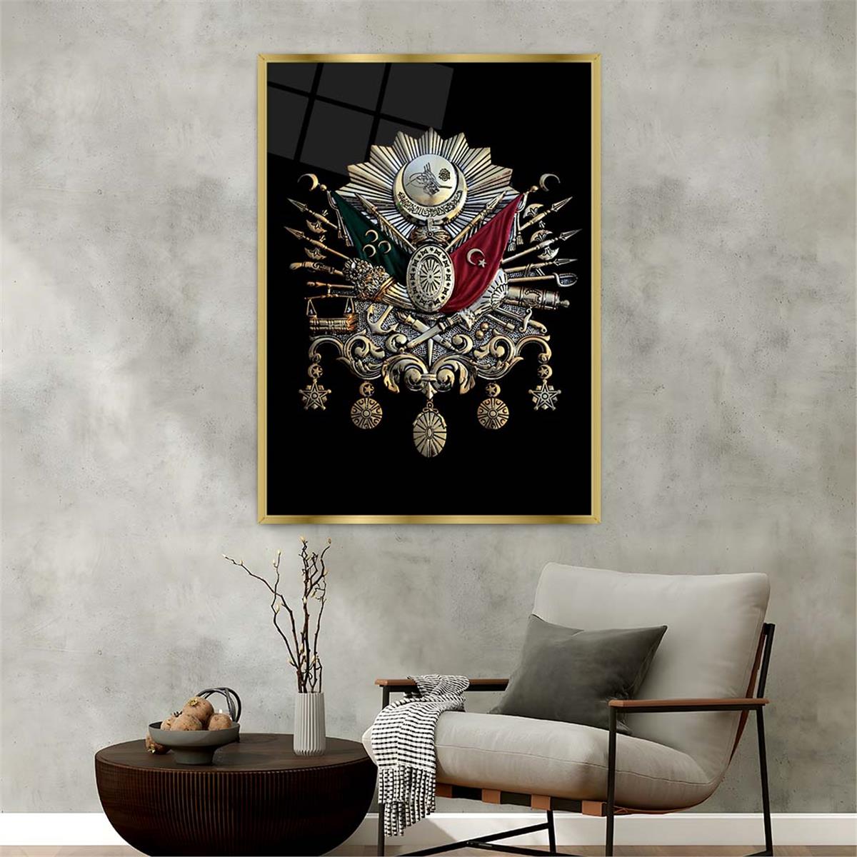 Aluminum-Framed National-Themed Tempered Glass Wall Art 001