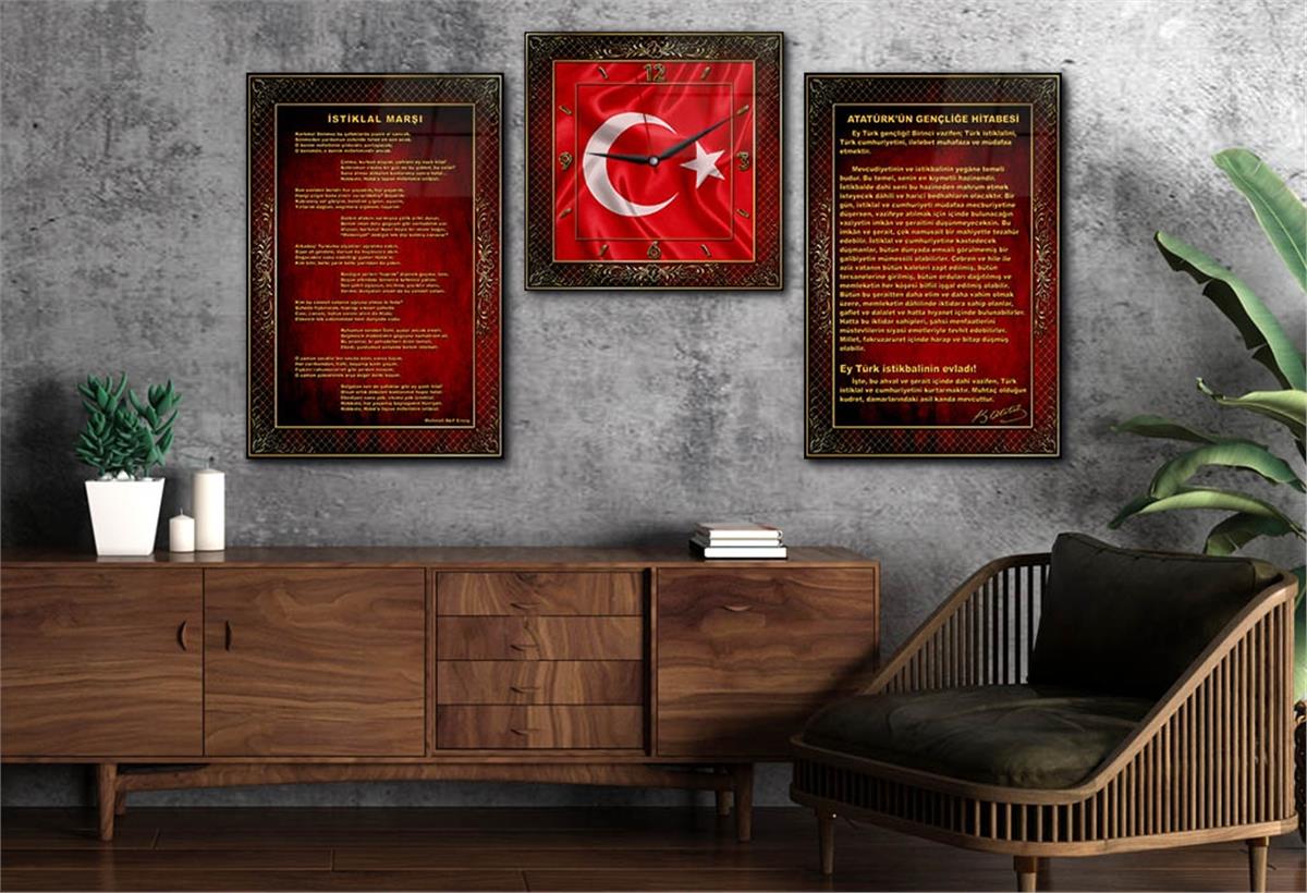 Vatan Temalı Saatli Set 054