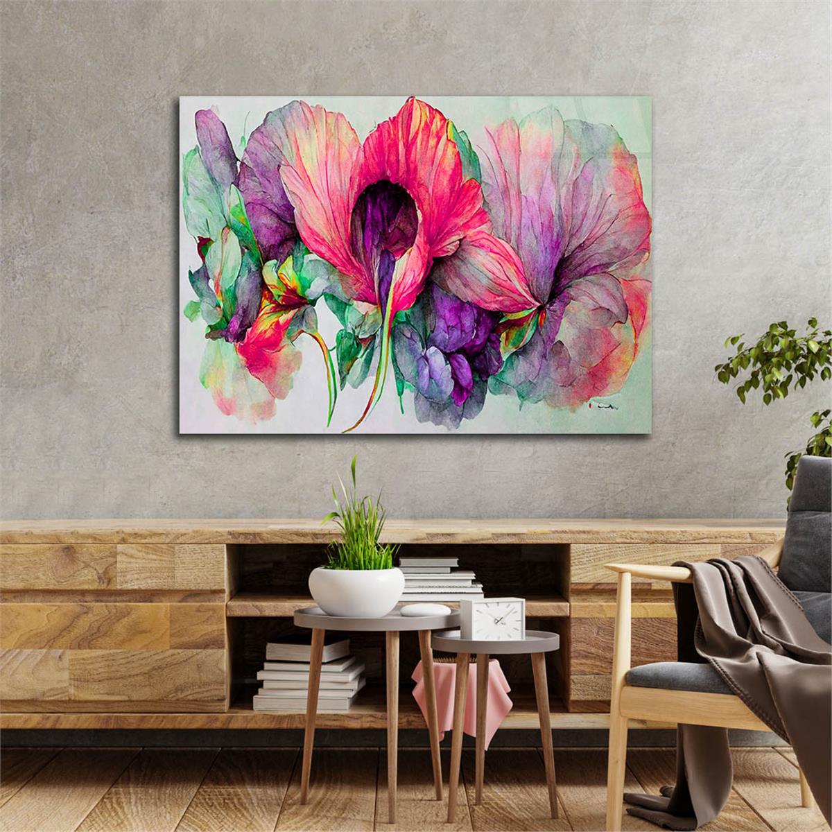 Horizontal Art-Themed Tempered Glass Wall Art 570