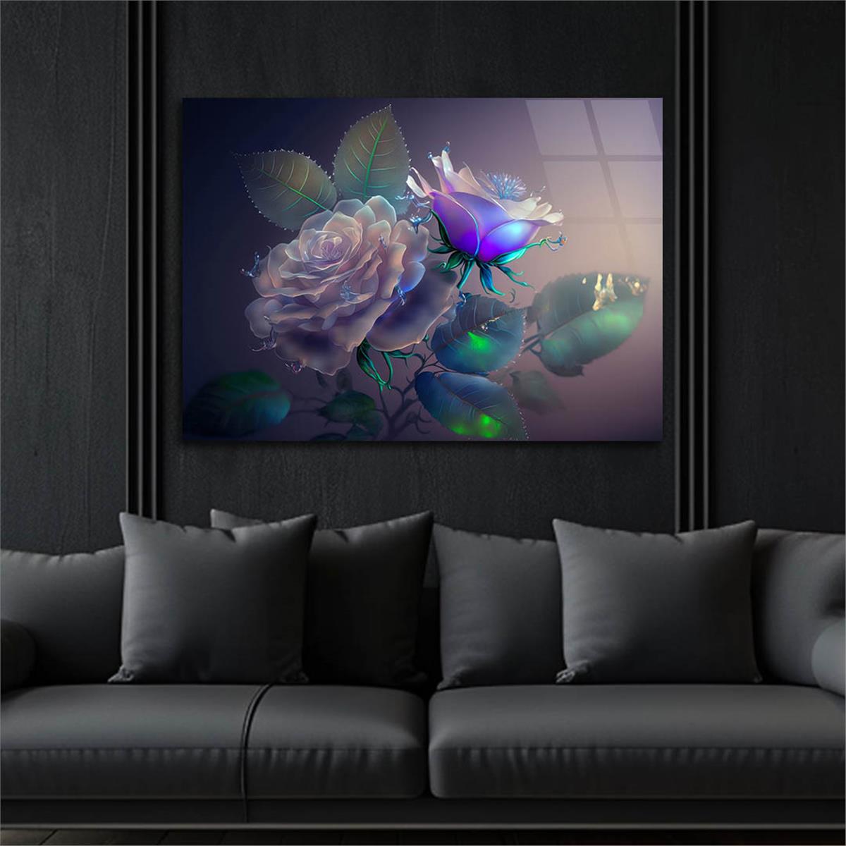 Horizontal Art-Themed Tempered Glass Wall Art 436