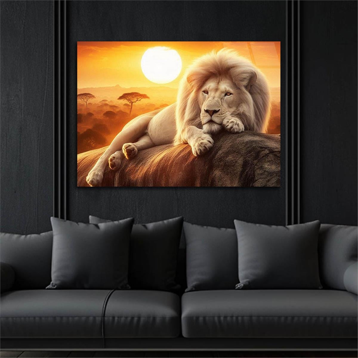 Yatay Doğa Temalı Cam Tablo 499