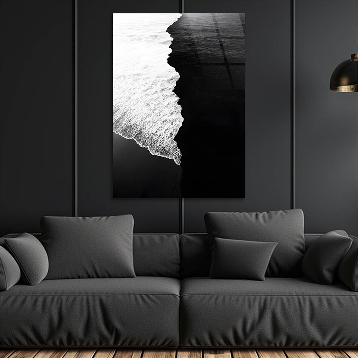 Dikey Sanat Temalı Cam Tablo 589