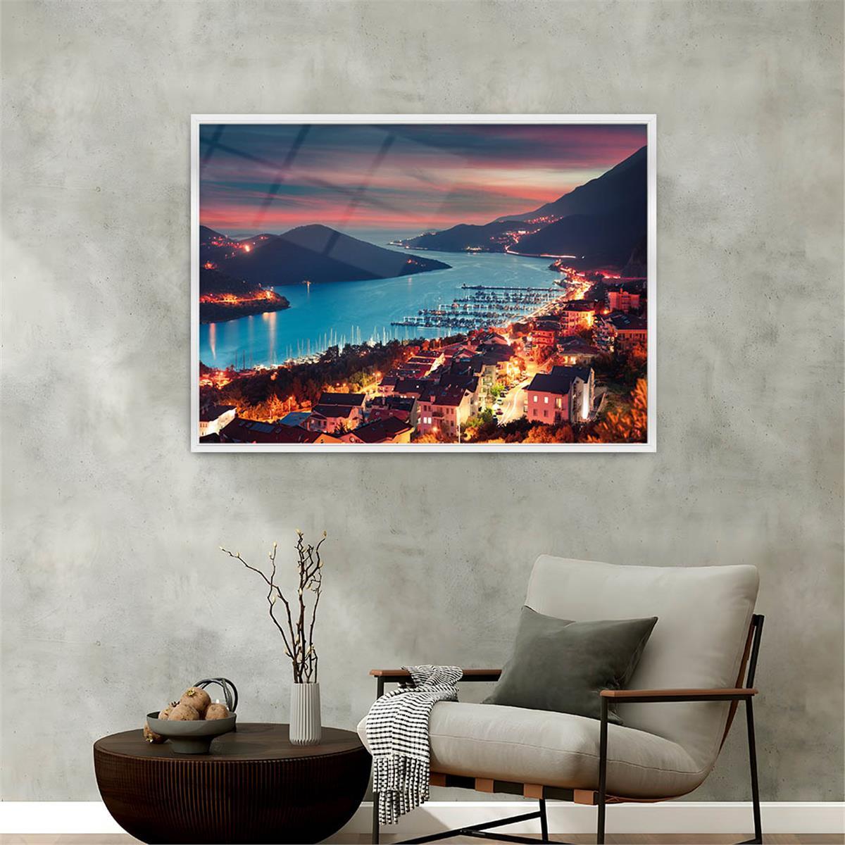 Aluminum-Framed Natured-Themed Tempered Glass Wall Art 167