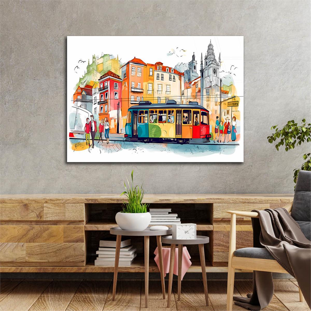 Horizontal Art-Themed Tempered Glass Wall Art 498